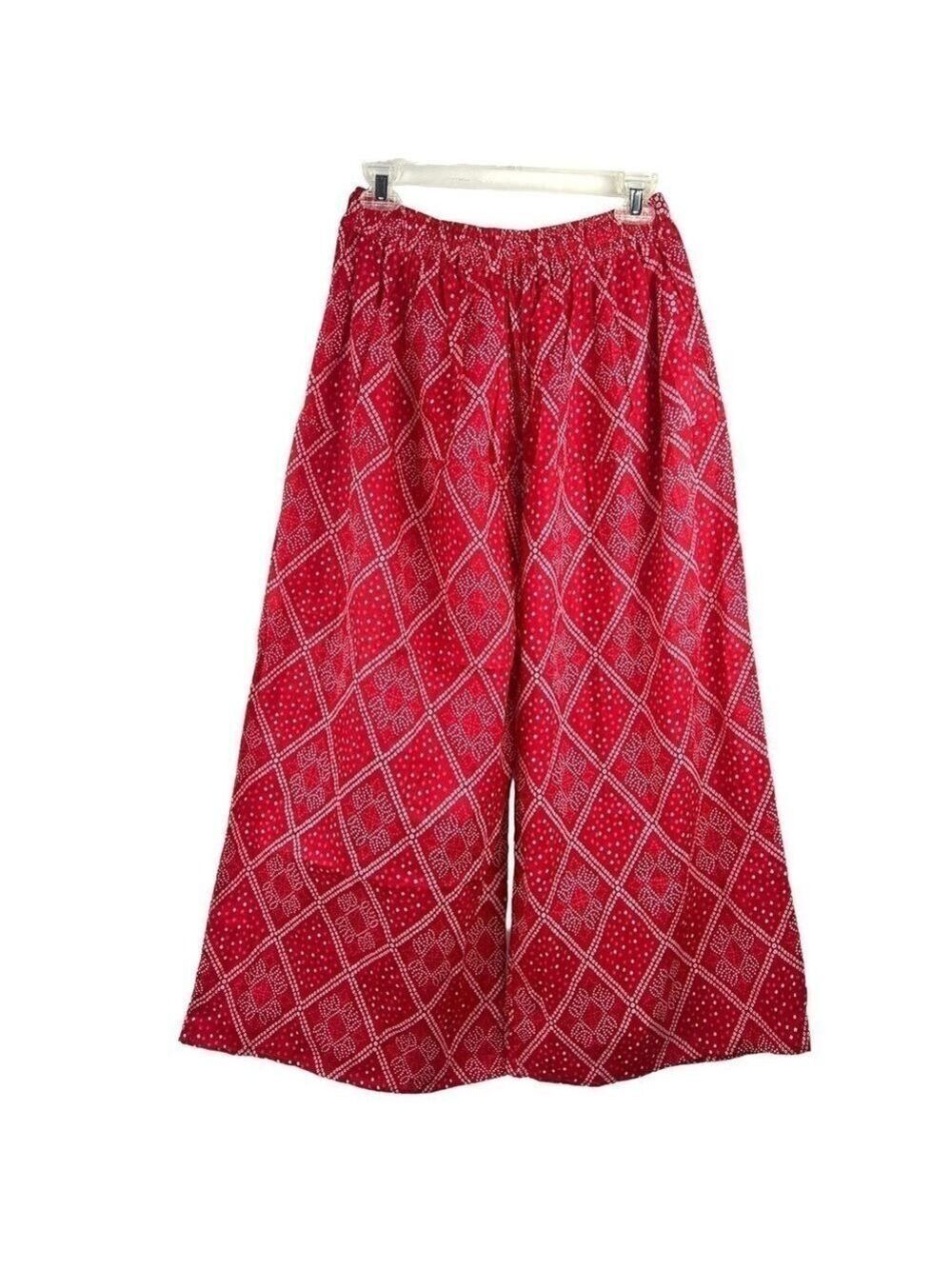 NEW- Extra Wide Leg Tribal Bandhini Print Relax Fit Harem Palazzo Pajama Pants